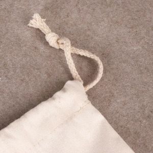 Fashionable Large Canvas Drawstring Bags , Handmade White Canvas Drawstring Bags
