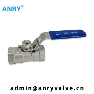 PTFE Seat Ball Valve One Piece 1000 WOG BSP NPT Threaded Ball Valve SS304 SS316