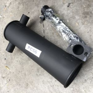 PC56 Excavator Engine Parts Silencer , Diesel Engine Excavator Muffler