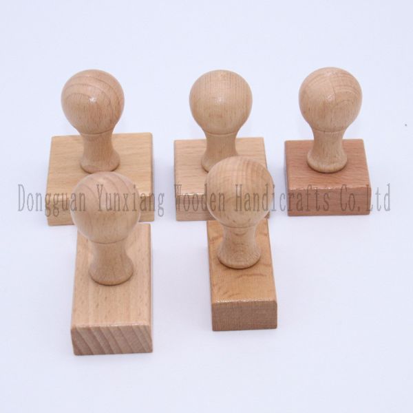Quality Wooden Stamp Wood Round Handle, Wooden Knobs Stamp Mounts Drawer Pulls for Stamp Making DIY Crafting wholesale