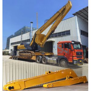 Excavator Long Reach Attachment Boom Arm 18m 16m Yellow Color High Effective