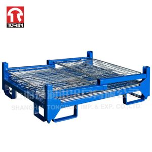 Torin LK48 Folding Semi Open Steel Wire Cage Wire Mesh Pallet Container Metal