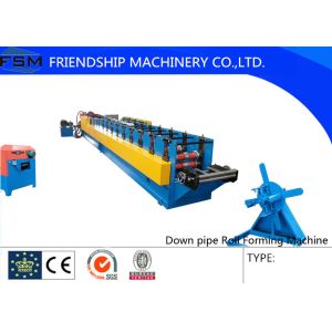 Color Steel Round Down Pipe Roll Forming Machine With PLC Control