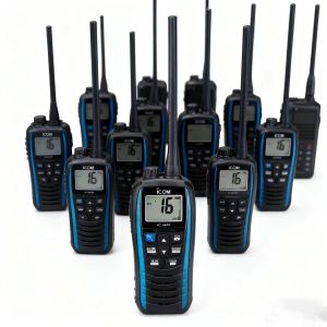 Icom C-M25 IPX7 Waterproof VHF Marine Transceiver with 16 Storage Channels and