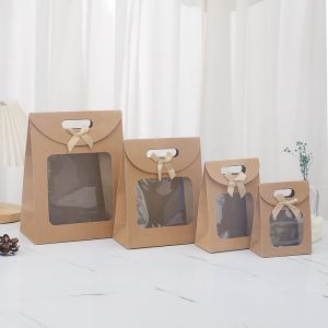 Window Handbag Transparent Gift Bag Paper Bag Simple Packaging Bag Visible