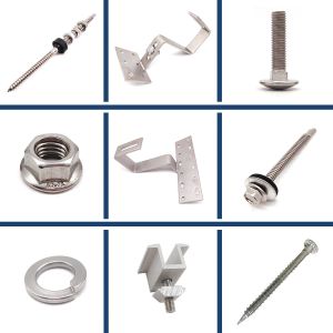 Stainless Steel Double Threaded Self Drilling Hanger Bolts For Solar Systems