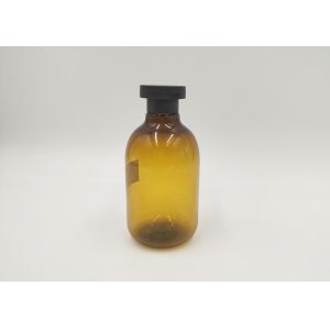 250ml Amber Color Boston Custom Cosmetic Bottles Alcohol Hand Sanitizer Pump