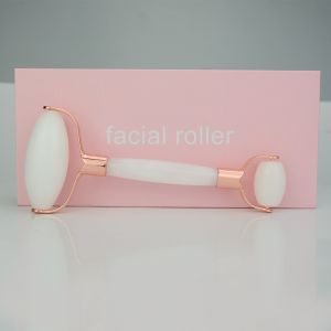 Noiseless Amethyst White Face Roller Quartz Double Sided Jade Roller