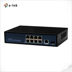 PoE Switch 8 Port 10/100/1000T 802.3at to 1-Port Uplink Ethernet and 1-Port