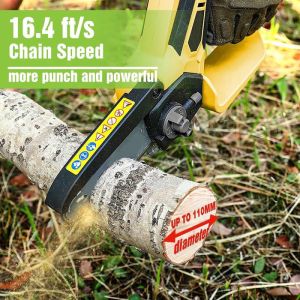 24V 18m/S Cordless Brushless Portable Chain Saw Rechargeable For Wood Cutting