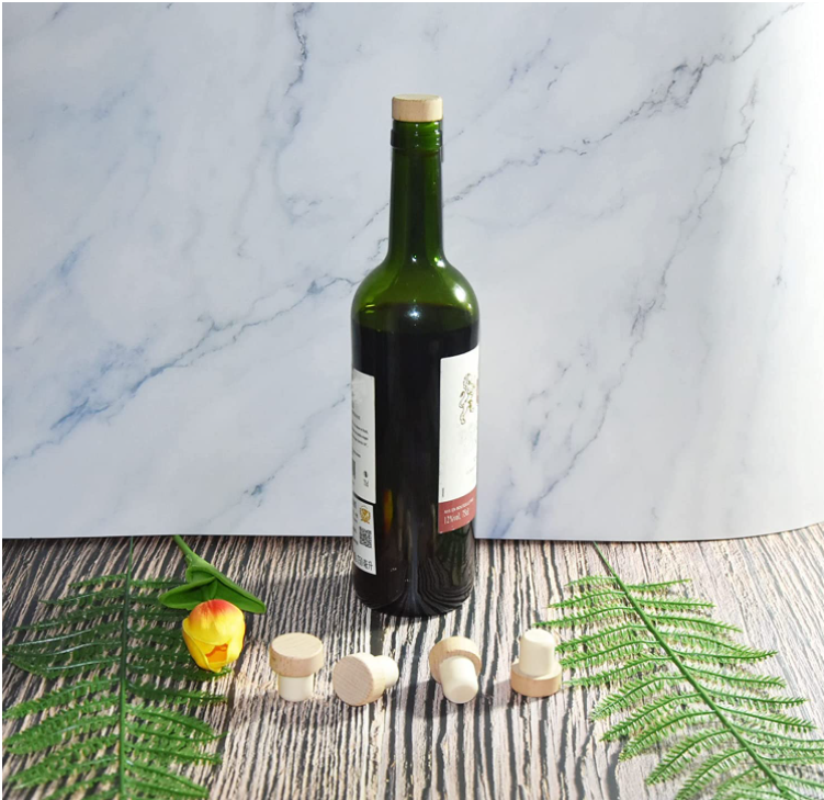 OEM ODM T Type Wooden Top Whisky Liquor Bottle Cap For Wine Glass Bottle