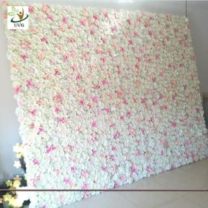 UVG wedding planner party flower arrangements in silk rose flower wall for backdrop decoration CHR1138