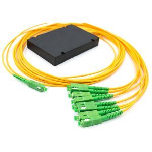 1x8 Optical Fiber PLC Splitter ABS Box SC/APC Singlemode 2.0mm Corrosion Proof