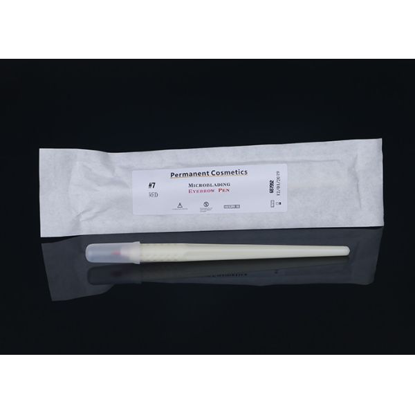 Beige Disposable Manual Tattoo Pen With 9, 12, 14, 17 and 18U Microblading Blade