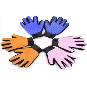 Durable Glitter Pet Grooming Glove Flexible Design OEM / ODM Service