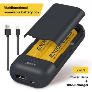 Cheap 18650 Removable Battery Charger Box Phone Charger Adapter 5V 2A for sale
