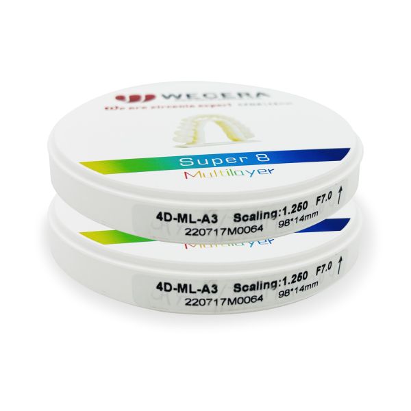 Roland/VHF/Imes-icore Compatible Multilayer Zirconia Block High Hardness and 100