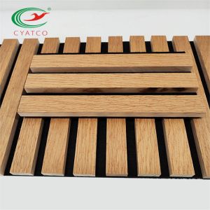 Practical Slatwall Sound Acoustic Panel Natural Oak For Ceiling