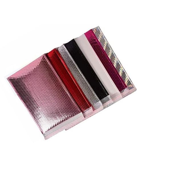 Metallic Colored Bubble Wrap Envelopes Customized Color And Size For Postal