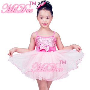 Pinky Tutu Dance Dress Leotard Under Mesh Spandex Polyester Material For Solo