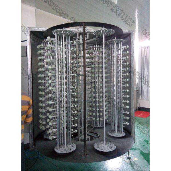 Plastic Cosmetic Bottles Caps Thermal Evaporation Coating Unit Coating , PVD Metalizing Brilliant Colors
