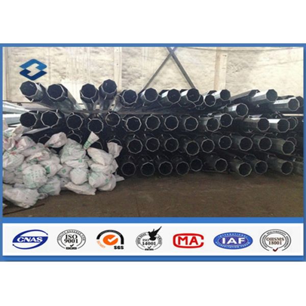 2 Segments Hot Dip Galvanizing Steel Pole with Slip Joint 100% compelete