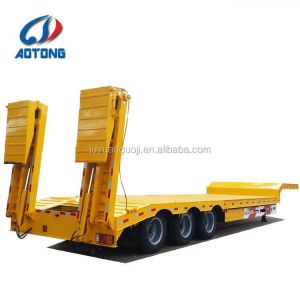28 tons two speed Yahua / JOST Landing Gear 40 ft 3 axle low bed semi trailer