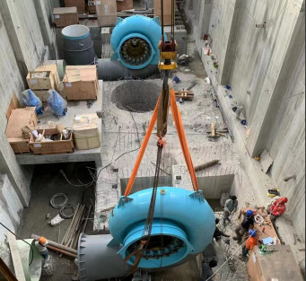 Stainless Steel Spiral Case Horizontal Francis Turbine for High Power Hydro