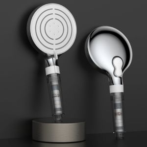 Handheld Filtered Showerhead With 3 Water Output Modes Chlorine Removing Water