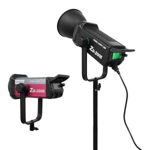 200w Daylight Studio Lights Dmx Control With Protective Cover Cob Led Spotlight