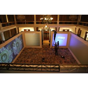 Folding Type Projection Screen With Eyelets / Holes And Black Edge