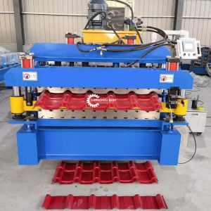 0.25mm Touchscreen Fully Automatic Roll Forming Machine Roofing Sheet Tile