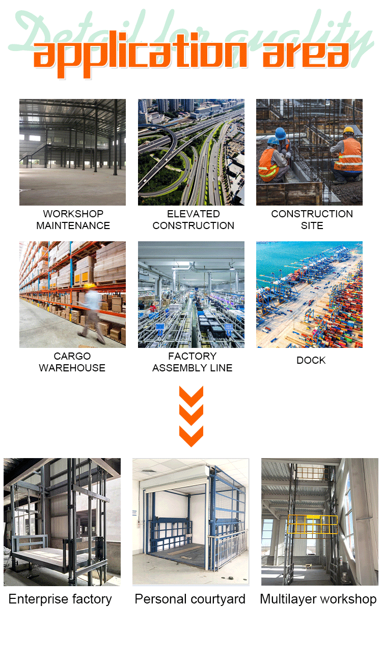 Indoor Outdoor Elevator Disabled Freight Warehouse Cargo Small Home Elevator Lift Passenger Wall Mounting Height