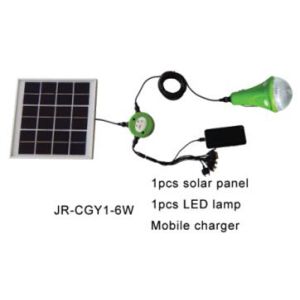 Solar Home lighting intelligent remote control-with hook 6W Solar panel 3W LED