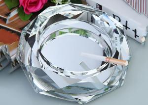 Cheap Clear Crystal Home Decorations Crafts Ashtray With Cigar Holders Custom Size for sale