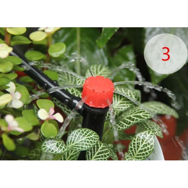 1/4'' 8 Outlet Watering System Drippers With 25cm Spike 0-70L/H Flux