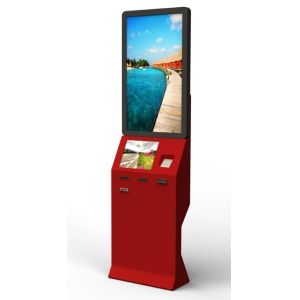 Card Payment Half Outdoor Information Kiosks With Webcam 2QR Barcode Scanner