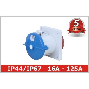 IP44 IP67 Panel Mounted Industrial Socket 16A 32A 63A 125A Power