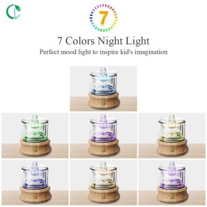 Solid Wood Glass Essential Oil Ultrasonic Air Humidifier Aroma Diffuser