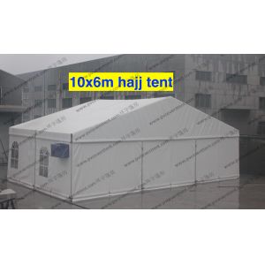 China PVC Canvas White Commercial Storage Tents 10 x 6m Transparent Church Windows AC System on sale