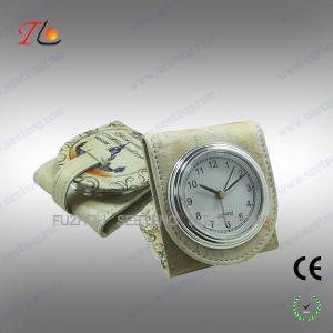 China Folding mini fancy desk alarm clock and travel alarm clock with moscow building printed on sale
