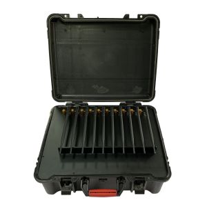 Radius 1-40m 2W 10 Channels 5G Signal Jammer Portable Suitcase