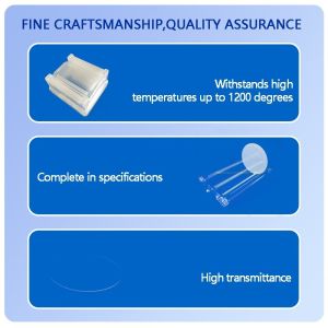 High Temperature Resistance Frosted Quartz Disc Clear Quartz Glass Plate With