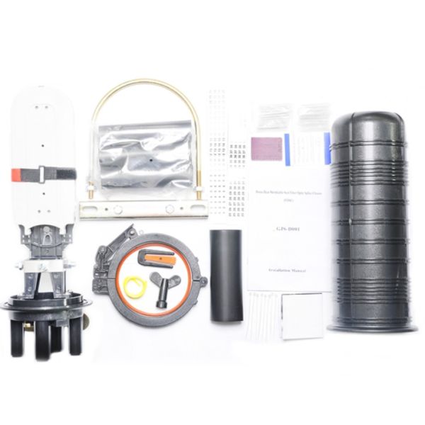 Vertical Fiber Optic Splice Closure Bunchy 96F Ribbon 144F 1~4 Pieces Splice Tray