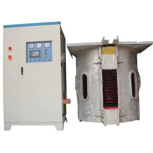 500KG Medium Frequency Induction Melting Furnace 10KHZ Induction Metal Melting