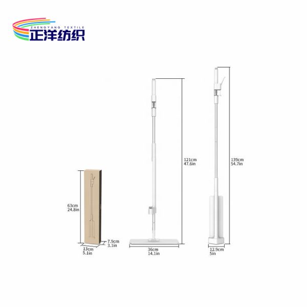 121cm Cleaning Mop Handle Squeeze Dry Wash Free 250ml Microfiber Spray Mop