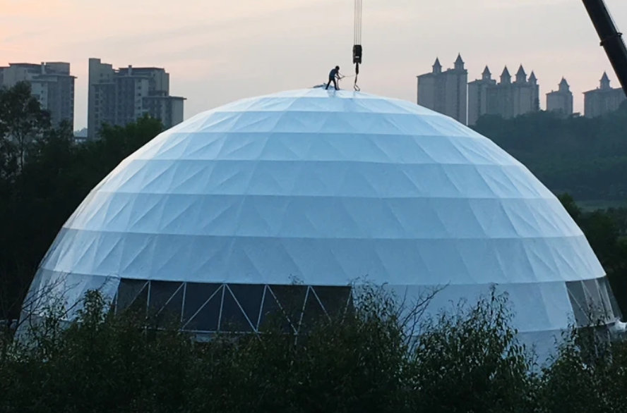 Event Dome Tent, Luxury Outdoor Geodesic Camping Tent,Commercial Dome Tent Glamping With Bathrooms