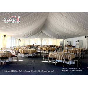 20m Span Width Outdoor Event Tents With PVC Sides Hard Walls For Catering