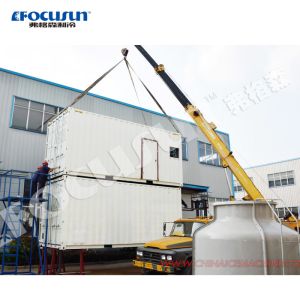 30 Ton/Day Containerized Ice Flake Machine with Snow Making System and 125W