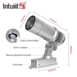 60W LED Zoom Exterior Gobo Logo Projector Big Angle Image Advertising Rotator
